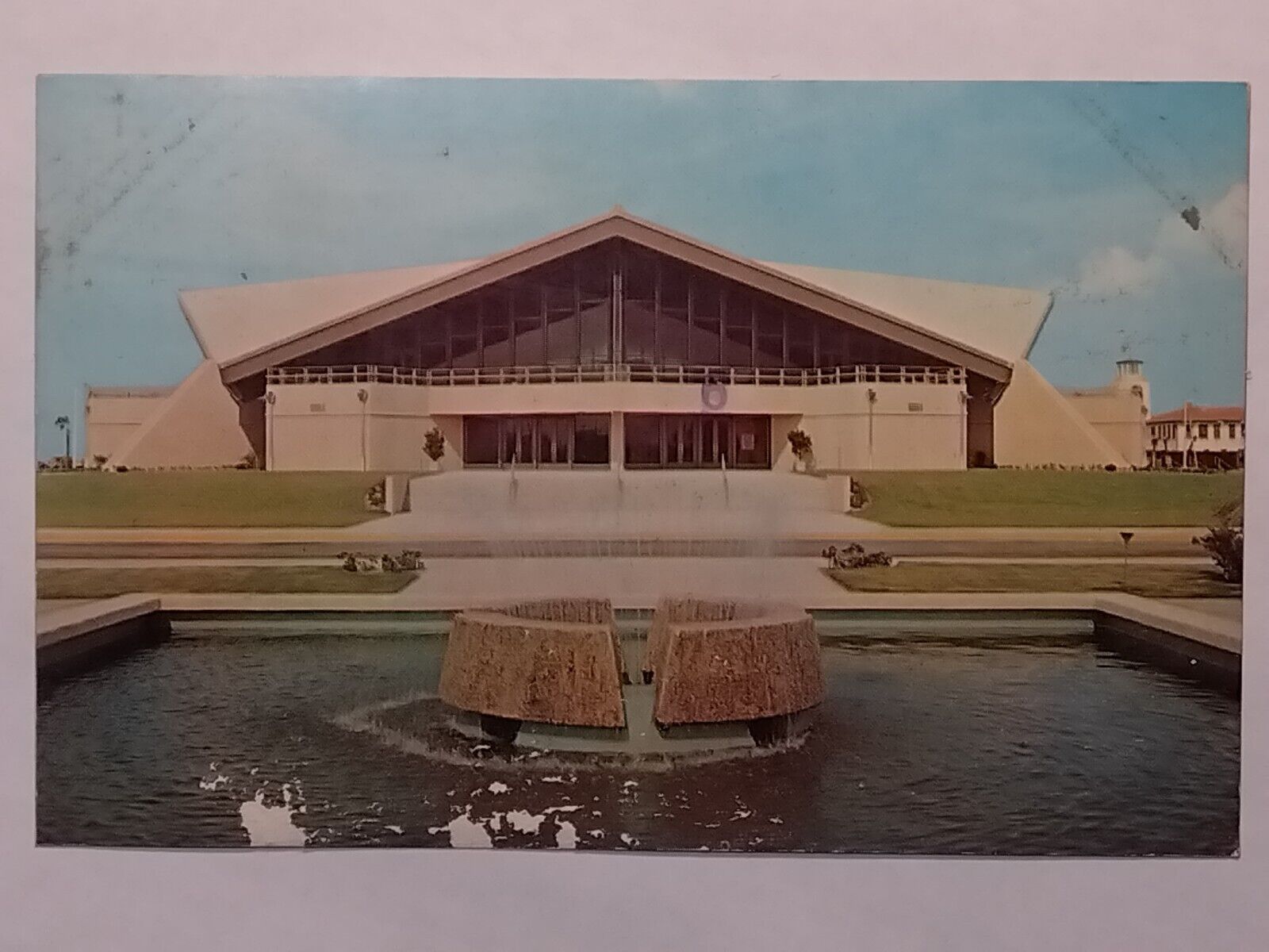 New City Auditorium Jacksonville Beach 1970 Postcard