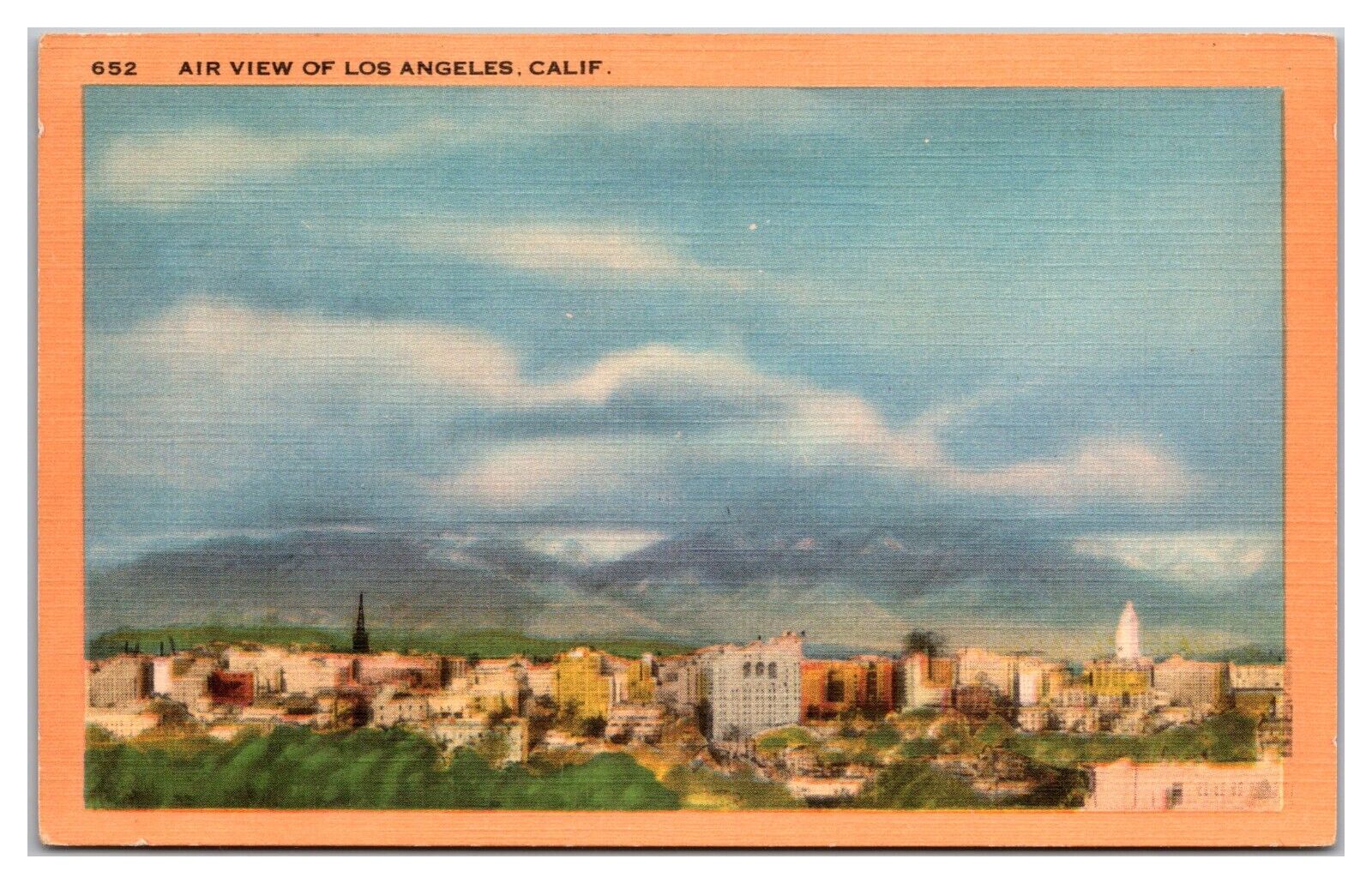 Air View Of Los Angeles California 652 Postcard