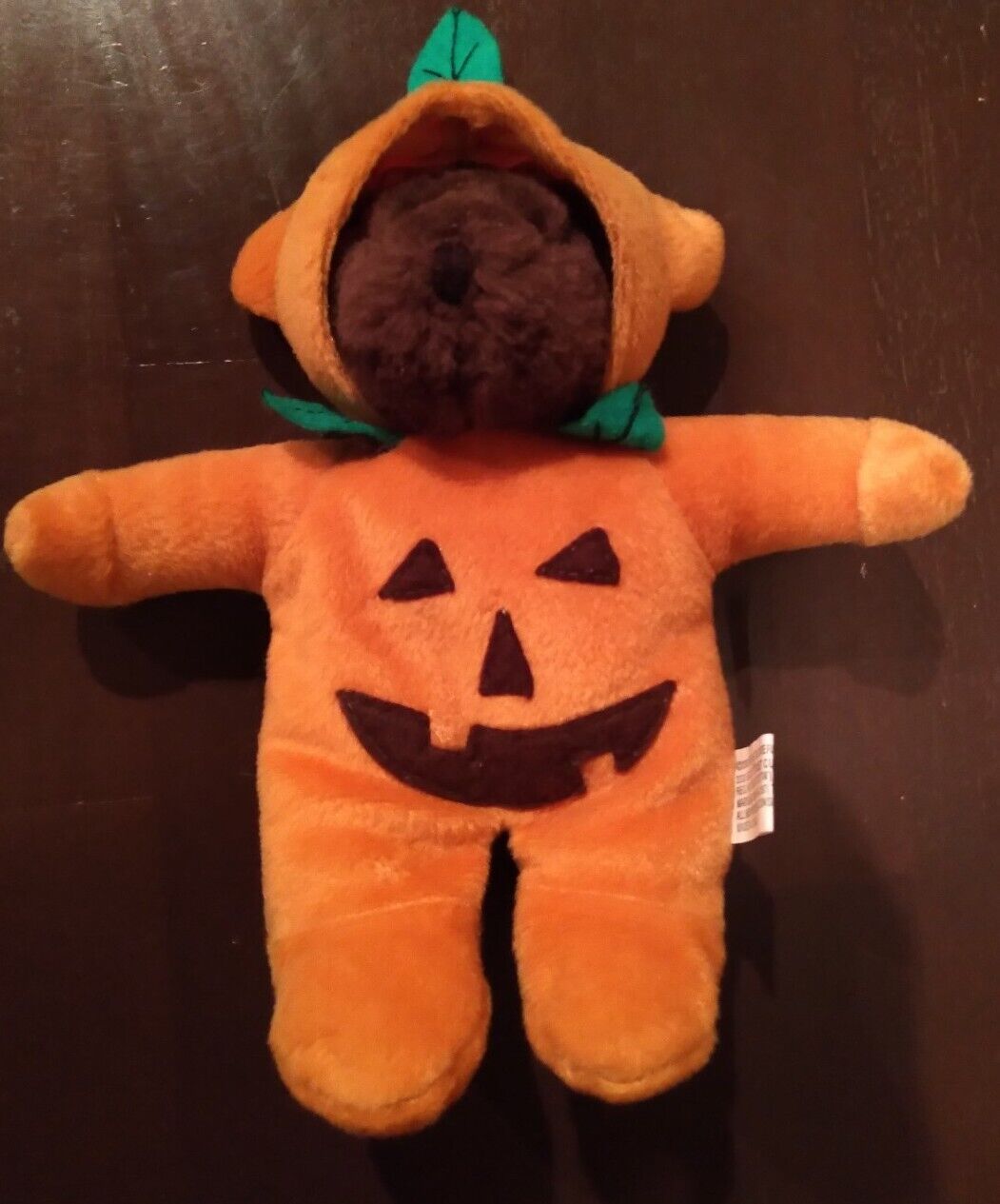 Vtg Halloween Brown Bear Pumpkin Costume 2000 Four Star International Plush 8\