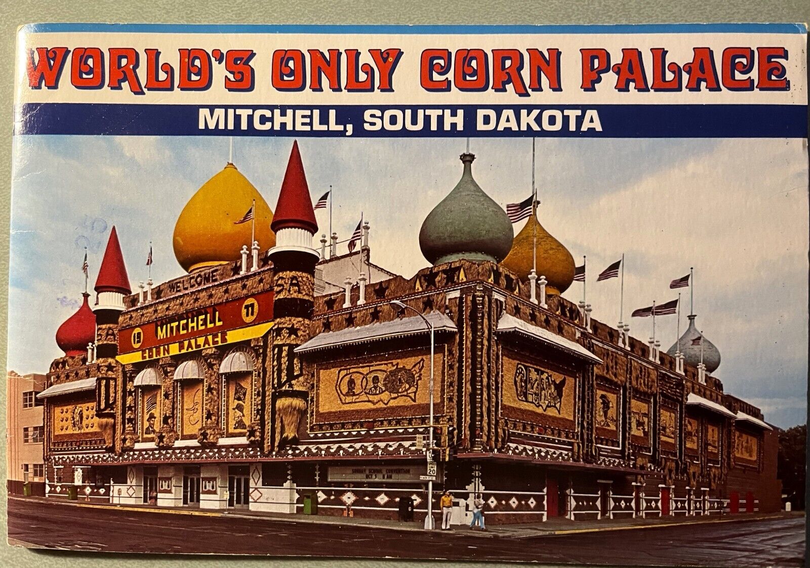 '74 The World's Only Corn Palace Headliner 14pg color Brochure 1892-1975 History