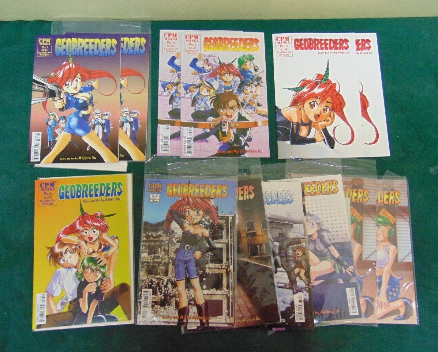 Geobreeders CPM Manga 1999 Akihiro Ito LOT 14 Books #1 2 3 6 25 27 31 32 33 34