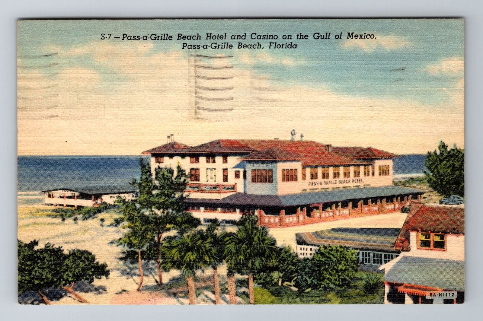 Pass A Grille Beach FL-Florida, Pass A Grille Hotel, Vintage c1947 Postcard