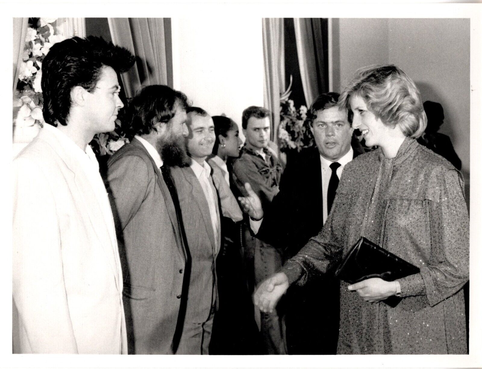PRINCES DIANA MEETS THAT OTHER ROYAL FAMILY - ROCK STAR PAUL YOUNG JUNE 15 1984