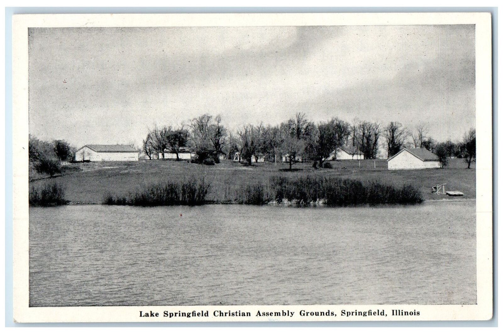 c1920\'s Lake Springfield Christian Assembly Grounds View Springfield IL Postcard