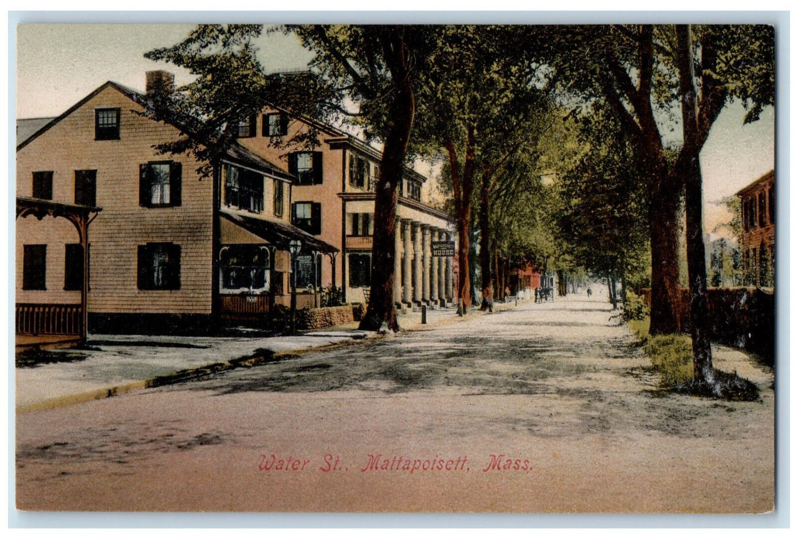 c1910 Water St. Mattapoisett Massachusetts MA Antique Unposted Postcard