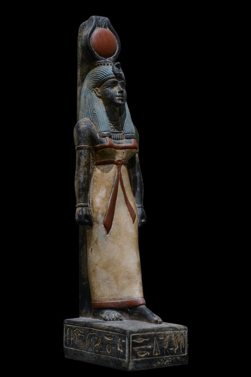 UNIQUE LARGE ANCIENT EGYPTIAN Statue of Isis Sculpture Replica Handmade