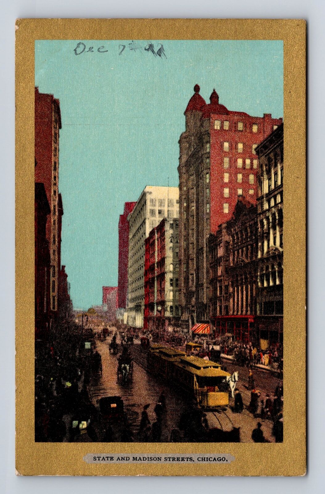 Chicago IL-Illinois, State And Madison Streets, Advertisement, Vintage Postcard