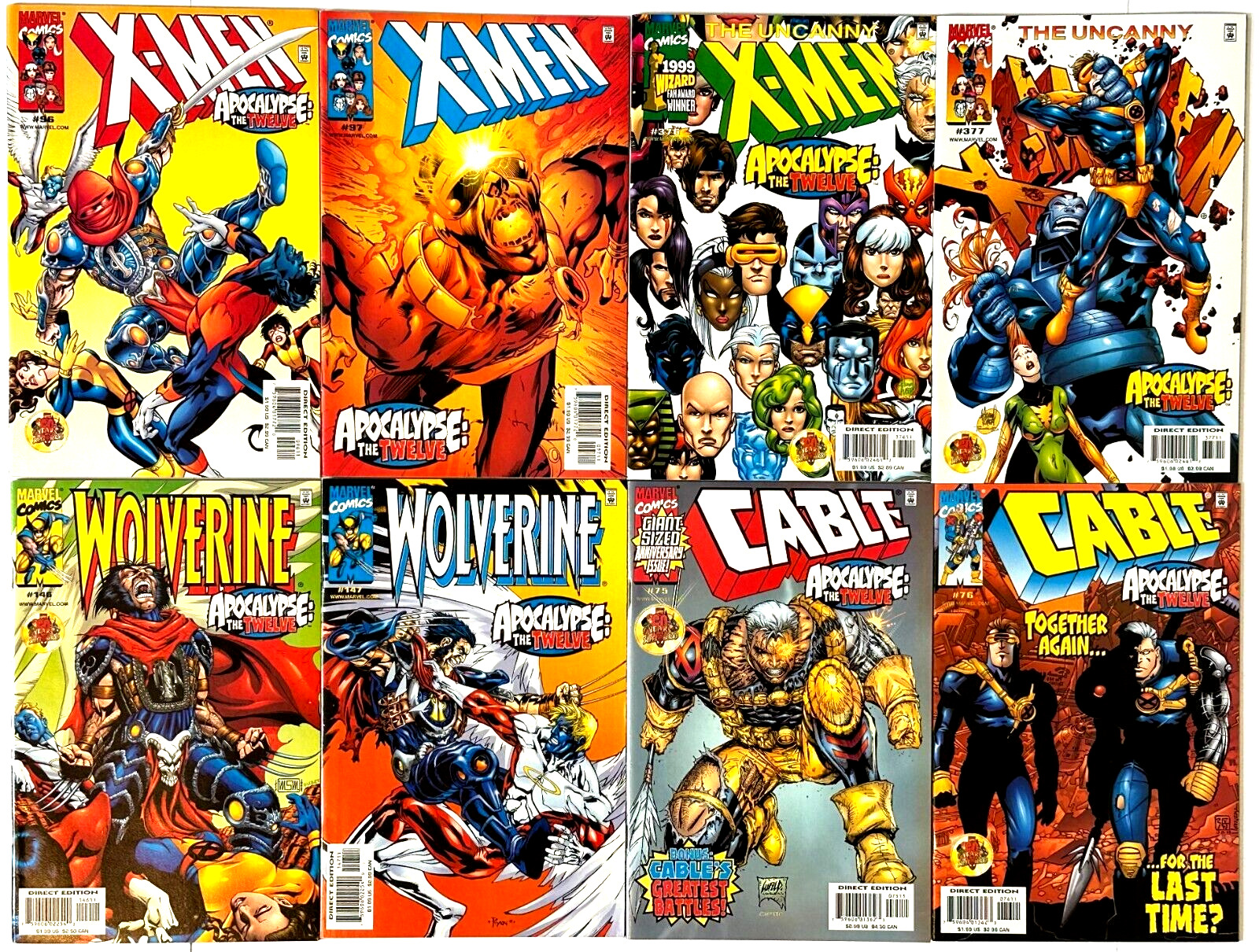 Apocalypse the Twelve Complete Set Astonishing Uncanny X-Men Cable Wolverine 1