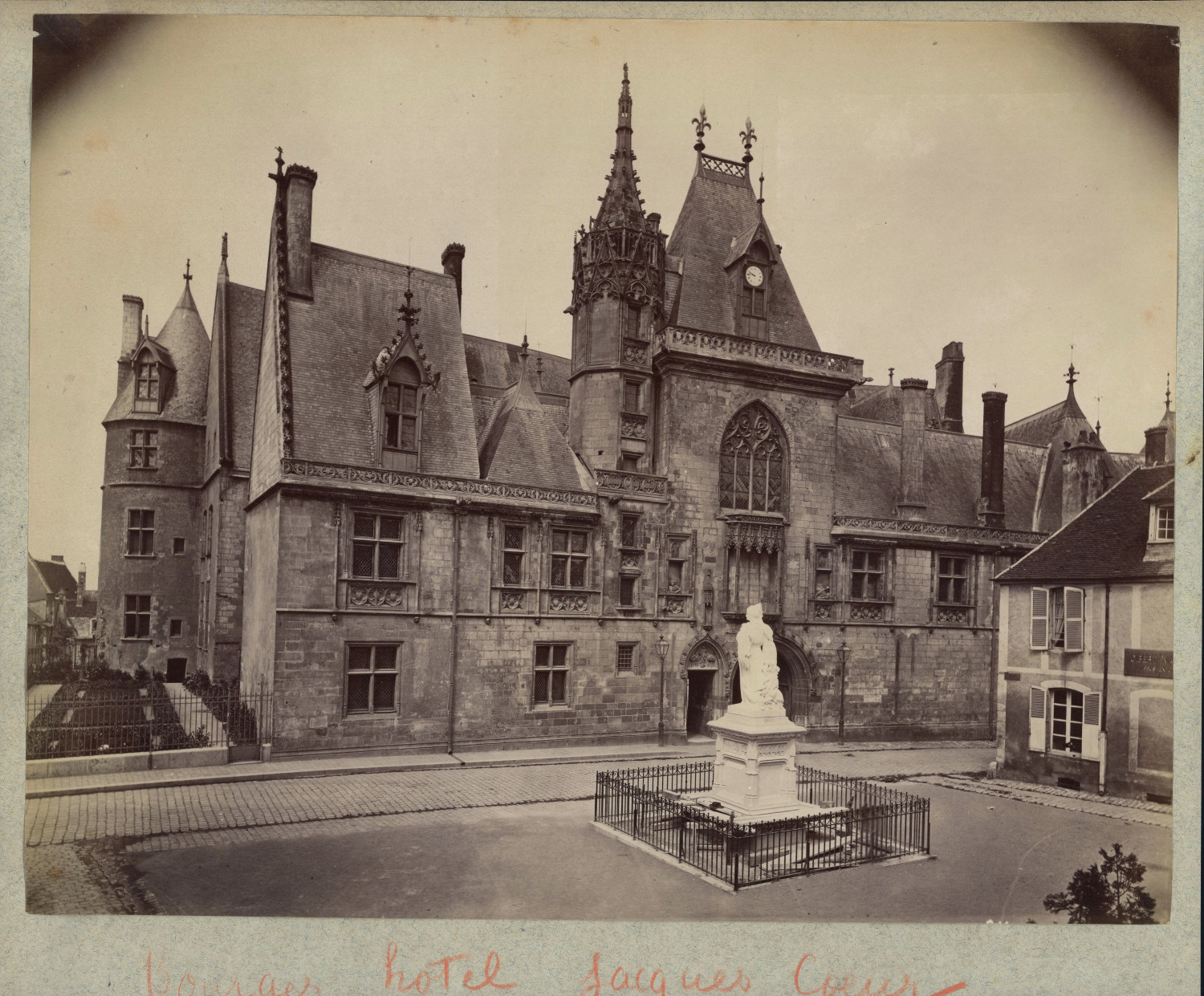 France, Bourges, Palais Jacques Coeur vintage albumen print albumin print 