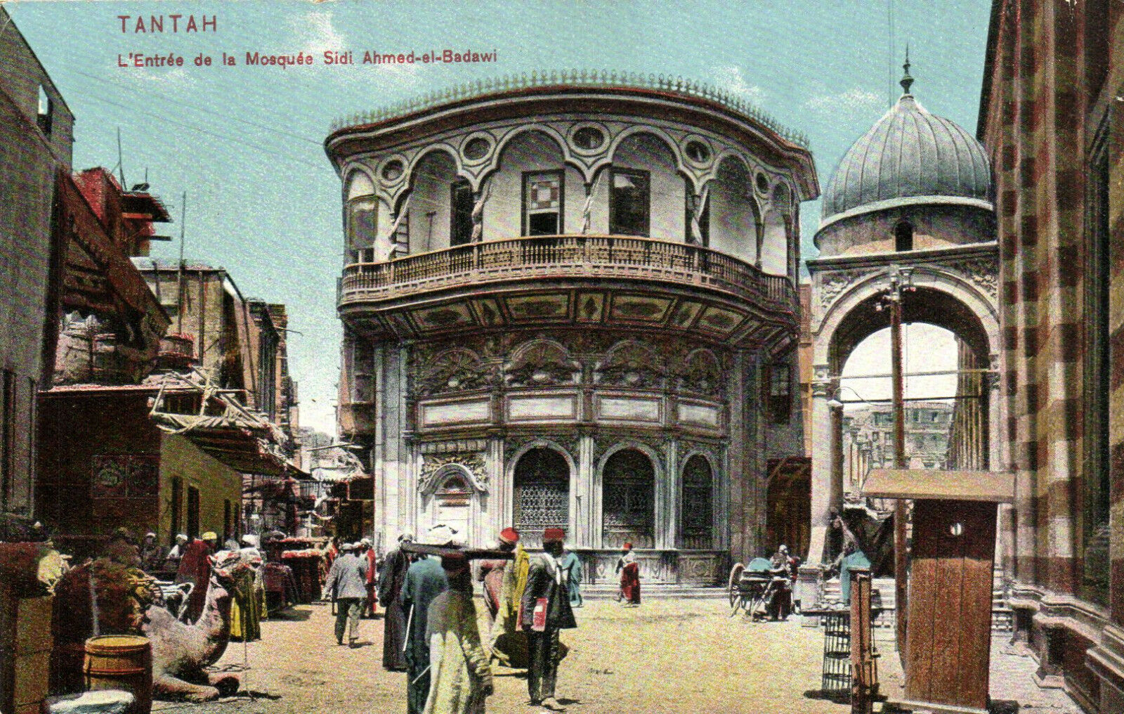 PC EGYPT, TANTAH, L\'ENTRÉE DE LA MOSQUÉ, Vintage Postcard (b35157)
