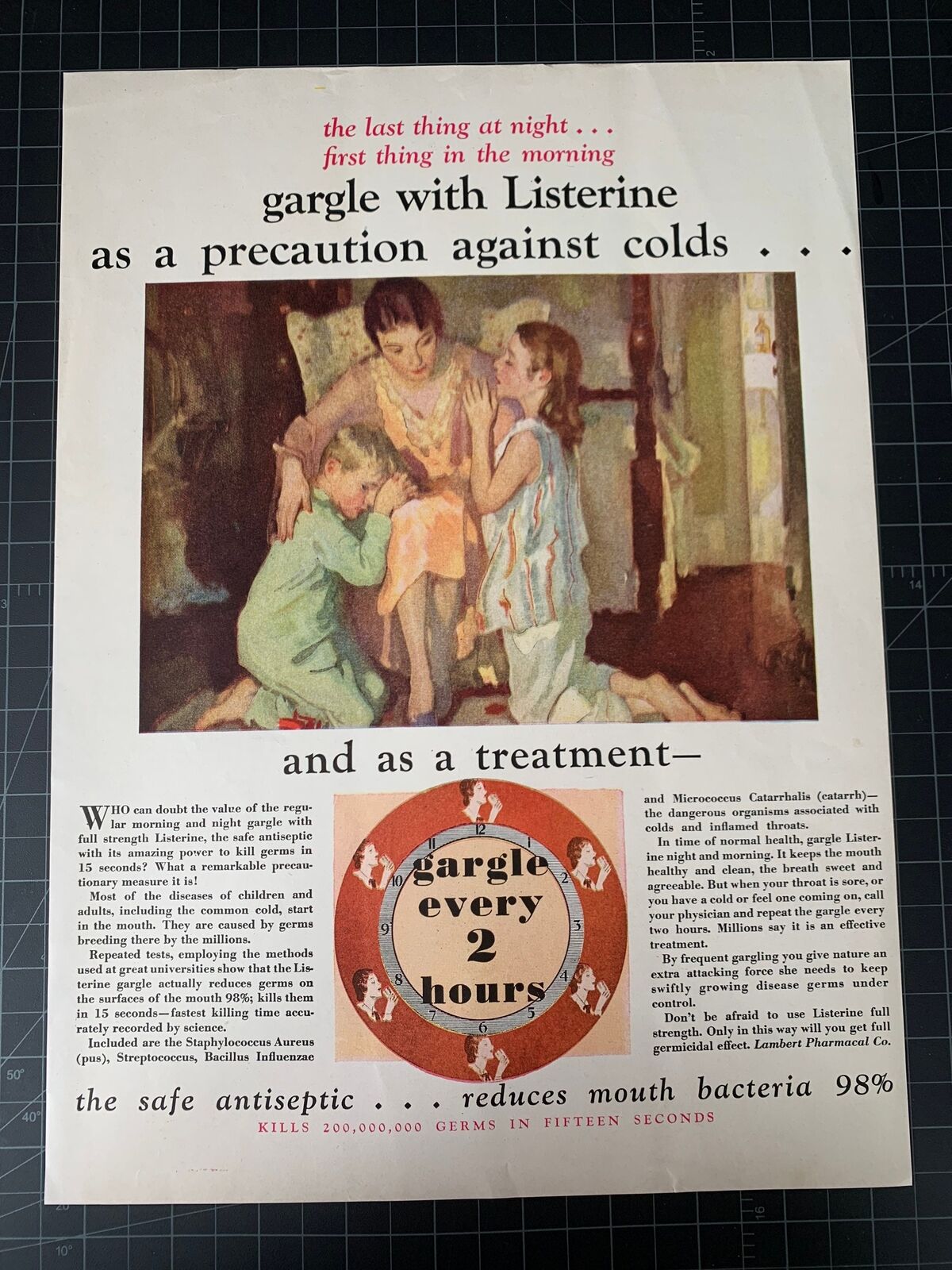 Vintage 1930 Listerine Print Ad