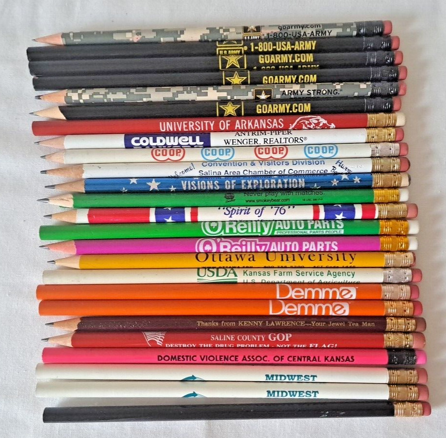 Lot of 25 Novelty Pencils New and Used