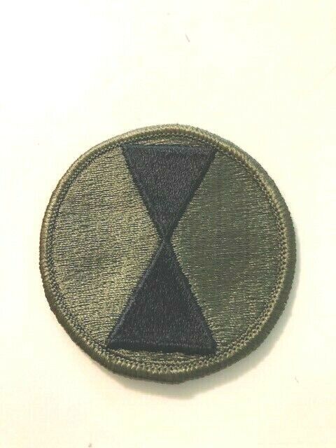 7th Infantry Division Subdued U.S. Army Shoulder Patch Insignia