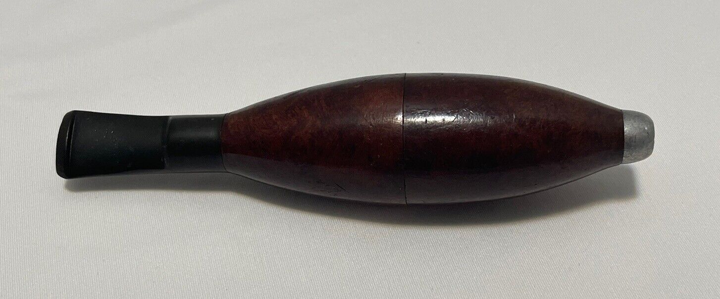 Antique Vintage Smoking Wooden Torpedo Pipe 5-1/4” Long Unbranded