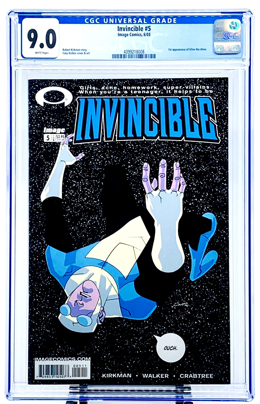 Invincible #5 Image Comics 2003 CGC 9.0 Allen the Alien Just Graded Clear Case
