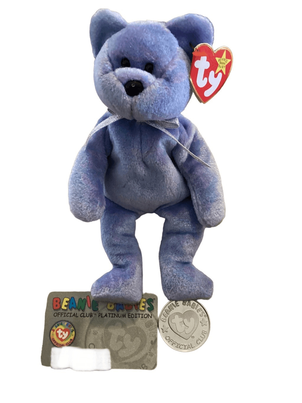 1999 Clubby 2 Bear Ty Beanie Baby Plush Collectible Tag Error Misspellings Medal