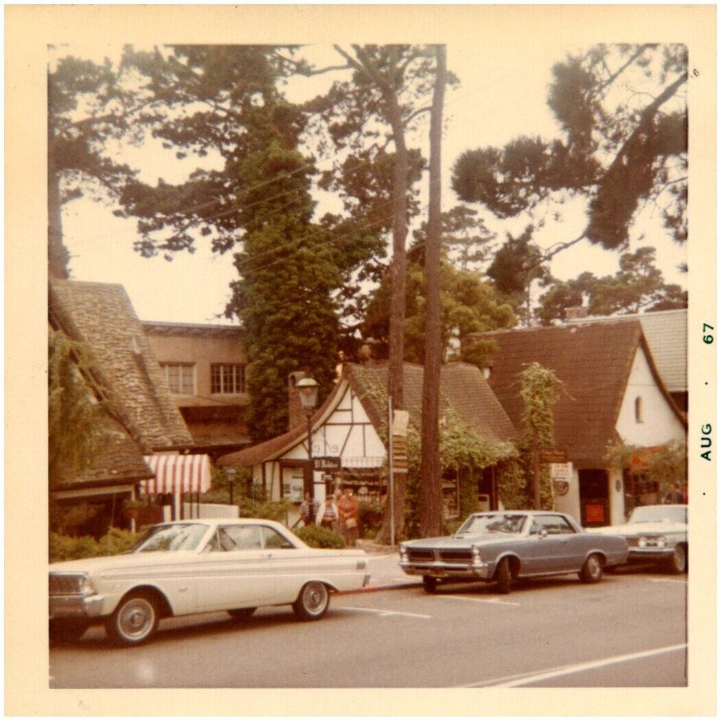 Shops on Ocean Avenue Carmel-By-The-Sea California 1967 Vintage Found Photo #2