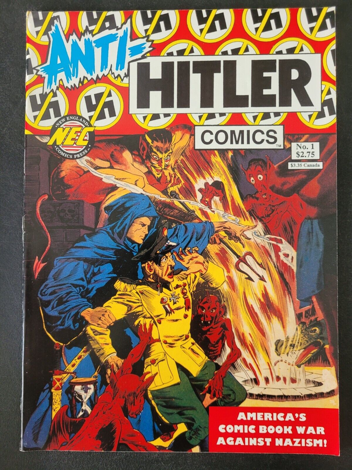 ANTI-HITLER COMICS #1 (1992) NEW ENGLAND COMICS WAR AGAINST NAZISM