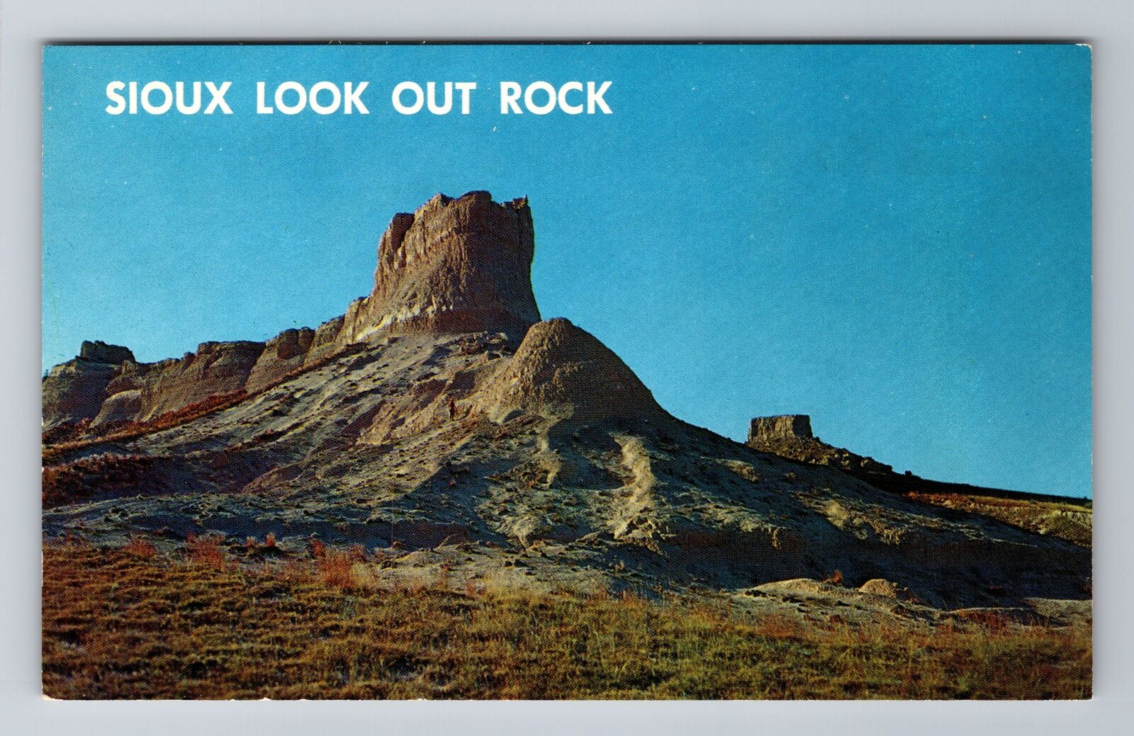 NE-Nebraska, Sioux Look-Out Rock, Antique, Vintage Souvenir Postcard