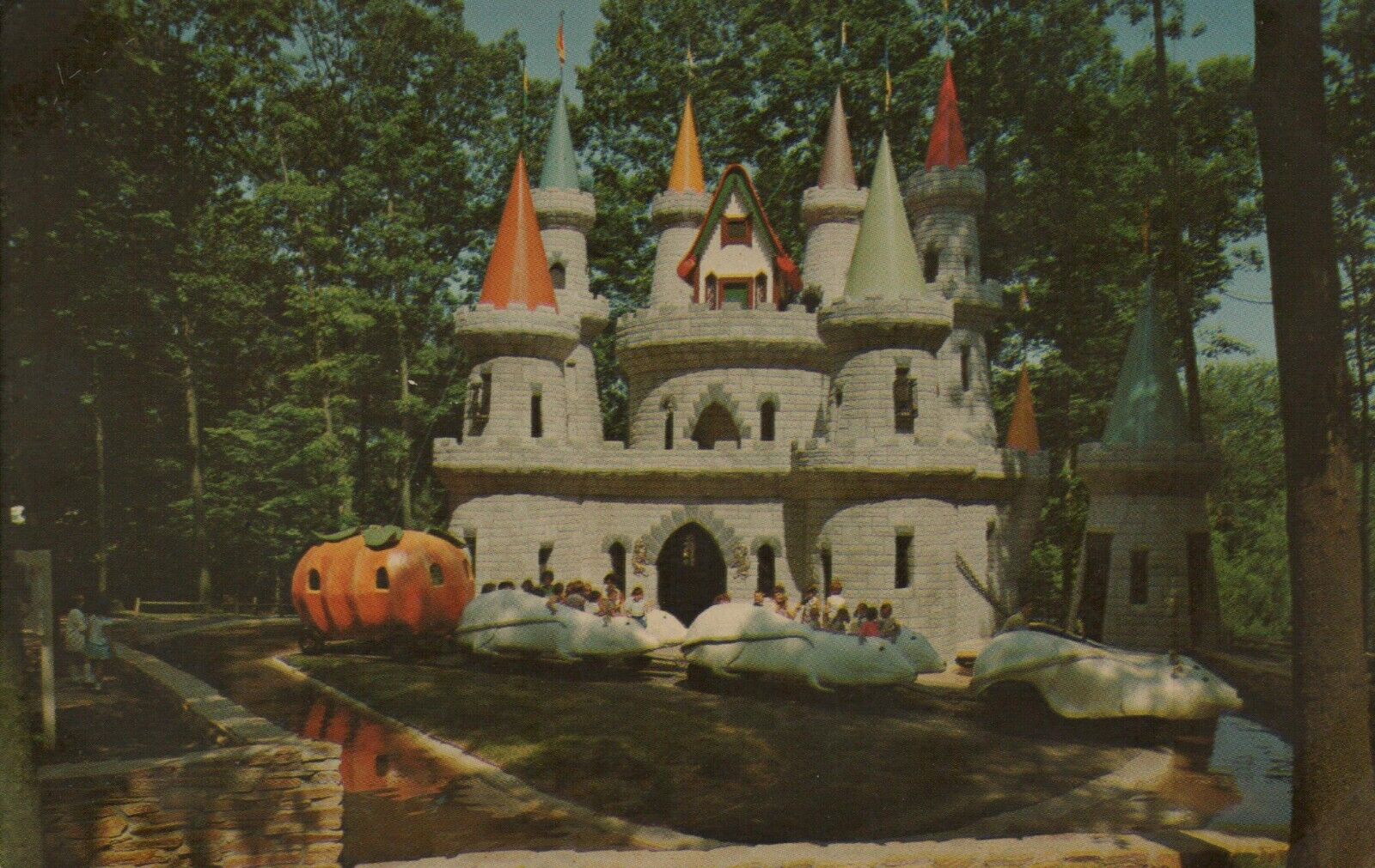  Vtg Postcard The Enchanted Forest Cinderella Castle Maryland