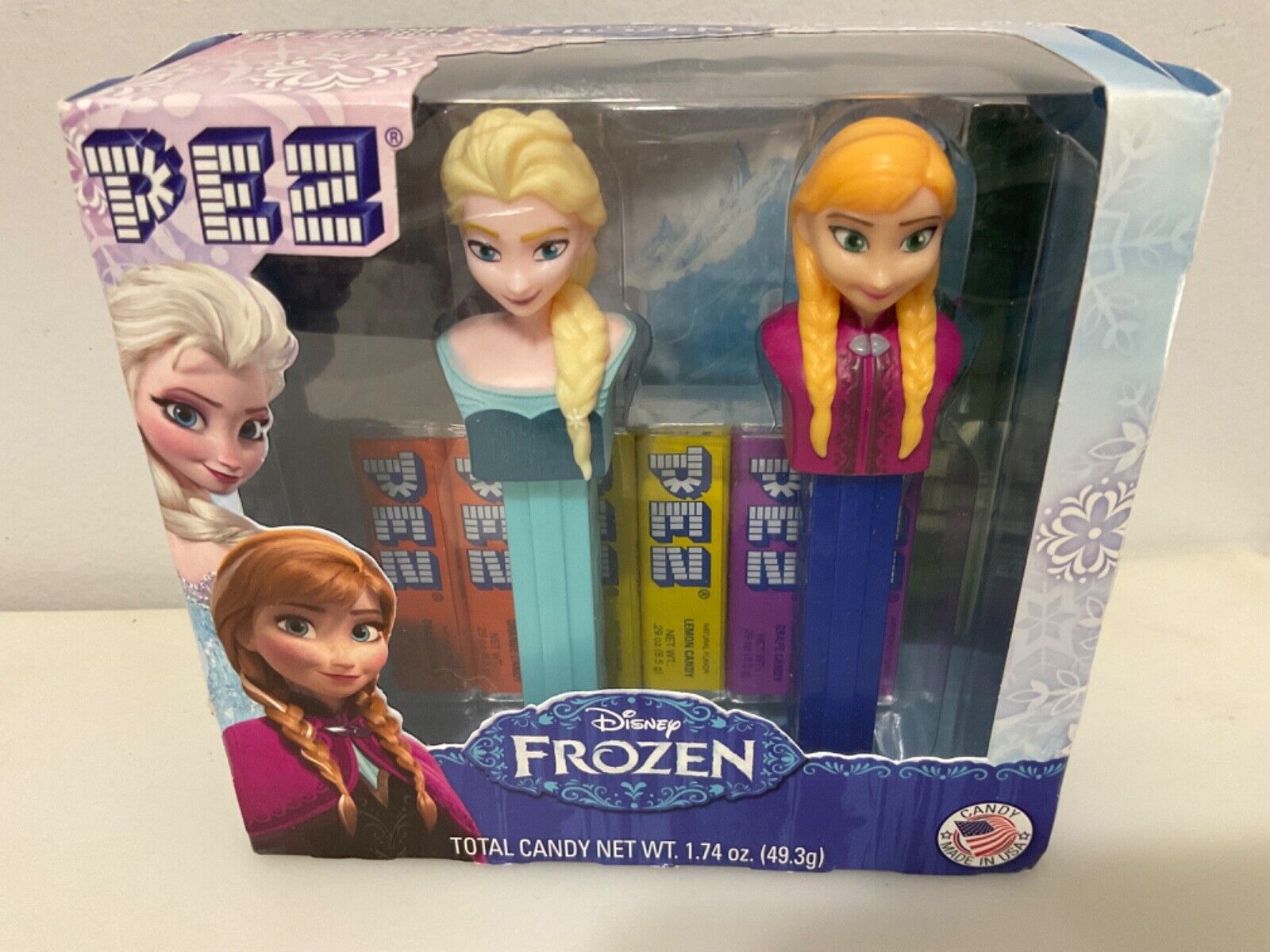 Disney Frozen PEZ Dispensers Anna & Elsa PEZ set 2014 Collectible NIB