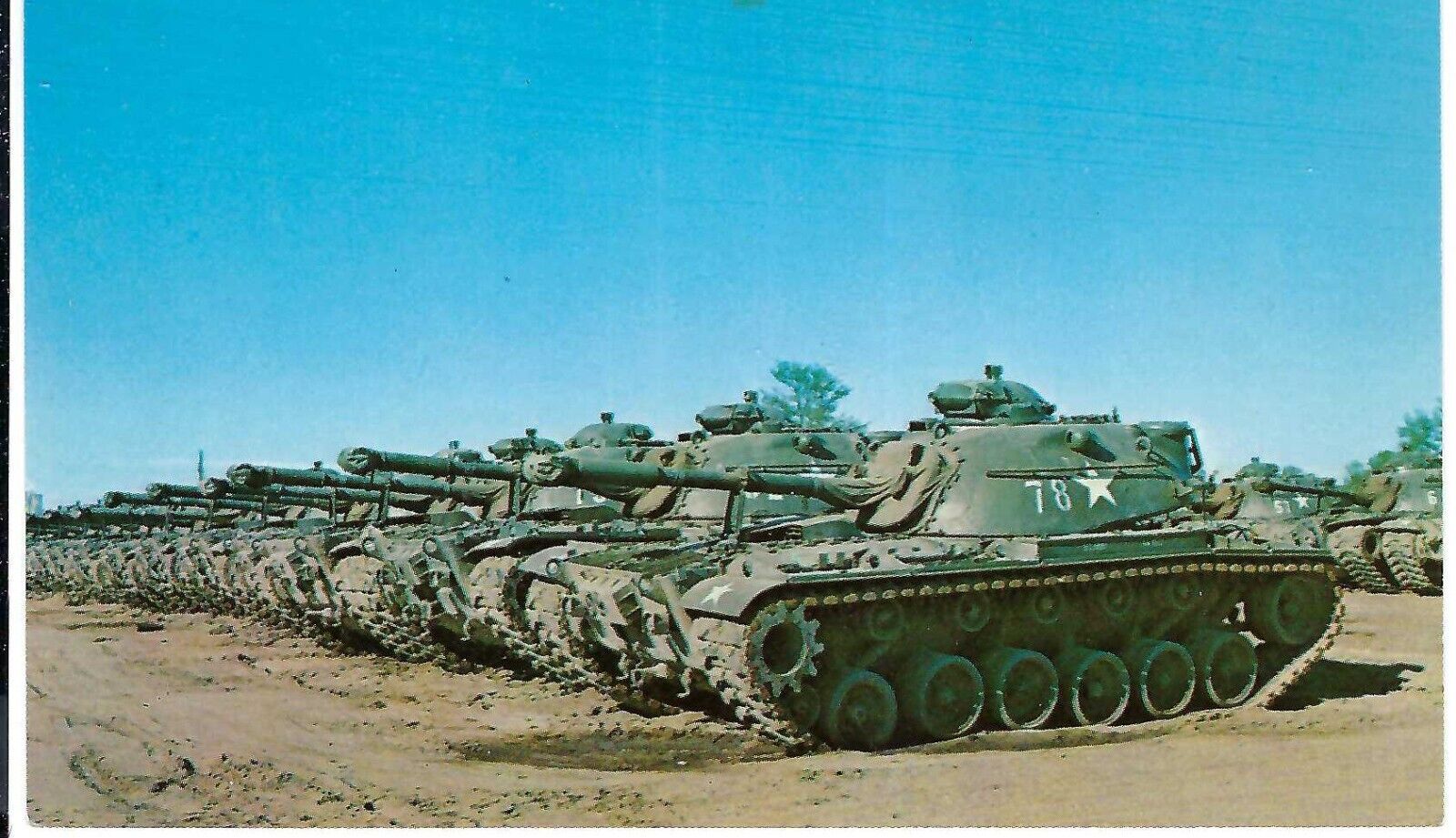 Army National Guard - postcard Tanks at Camp Grayling
