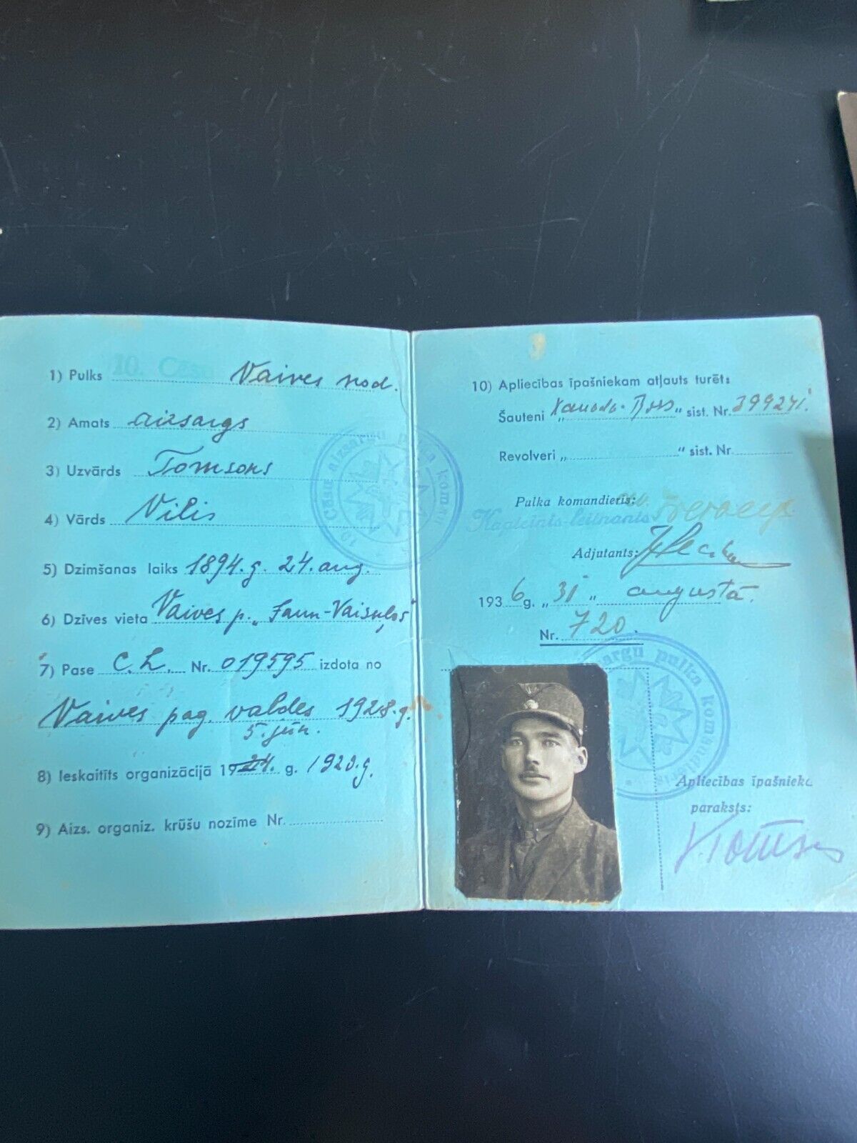 Antique Latvia Photo Album & Photo Postcards Family Military Wedding 1920s 1930s