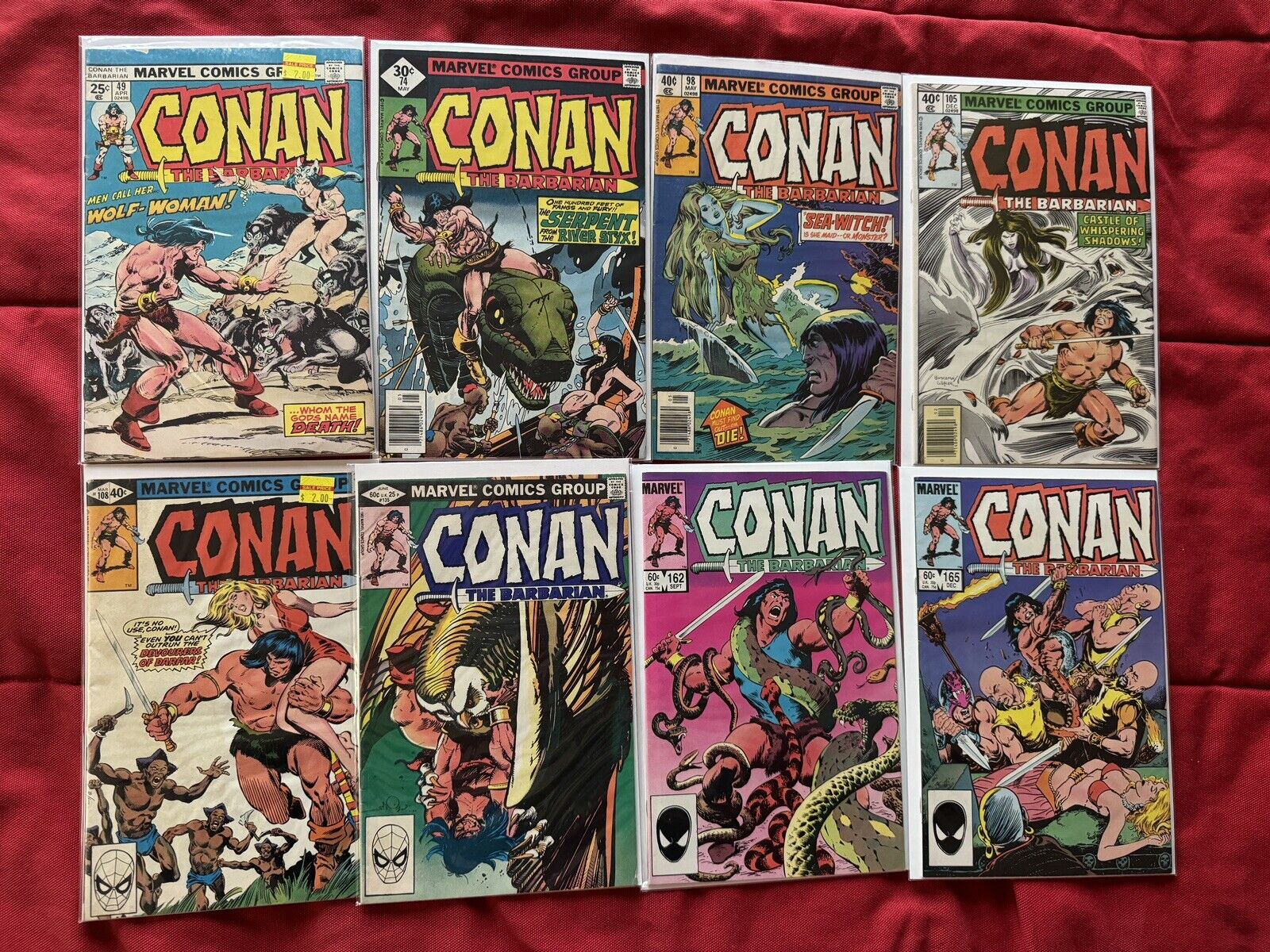 70’s Marvel Conan the Barbarian Comic Lot Of 8 - READ DESCRIPTION - Mid Grade