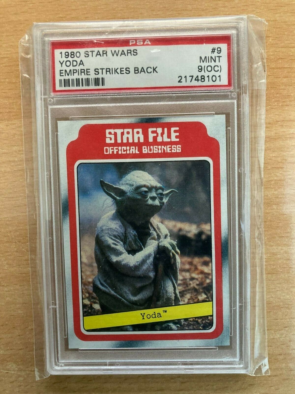 YODA rookie 1980 STAR WARS - STAR FILE Vintage Card #9 - PSA 9 OC POP 26 only 📈