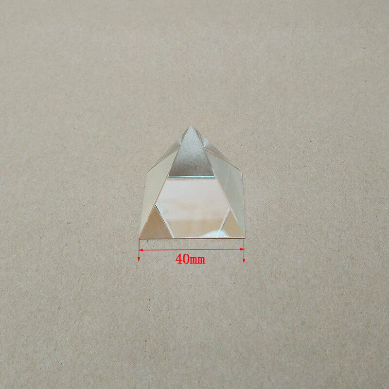 40-100mm Rainbow Optical Glass Crystal Pyramid Prism For Natural Sciences