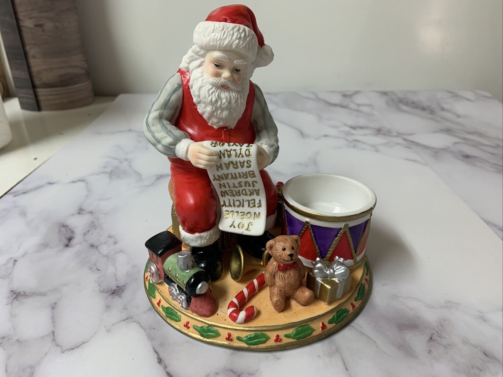 PartyLite Santa\'s List Tealight Candle Holder RETIRED