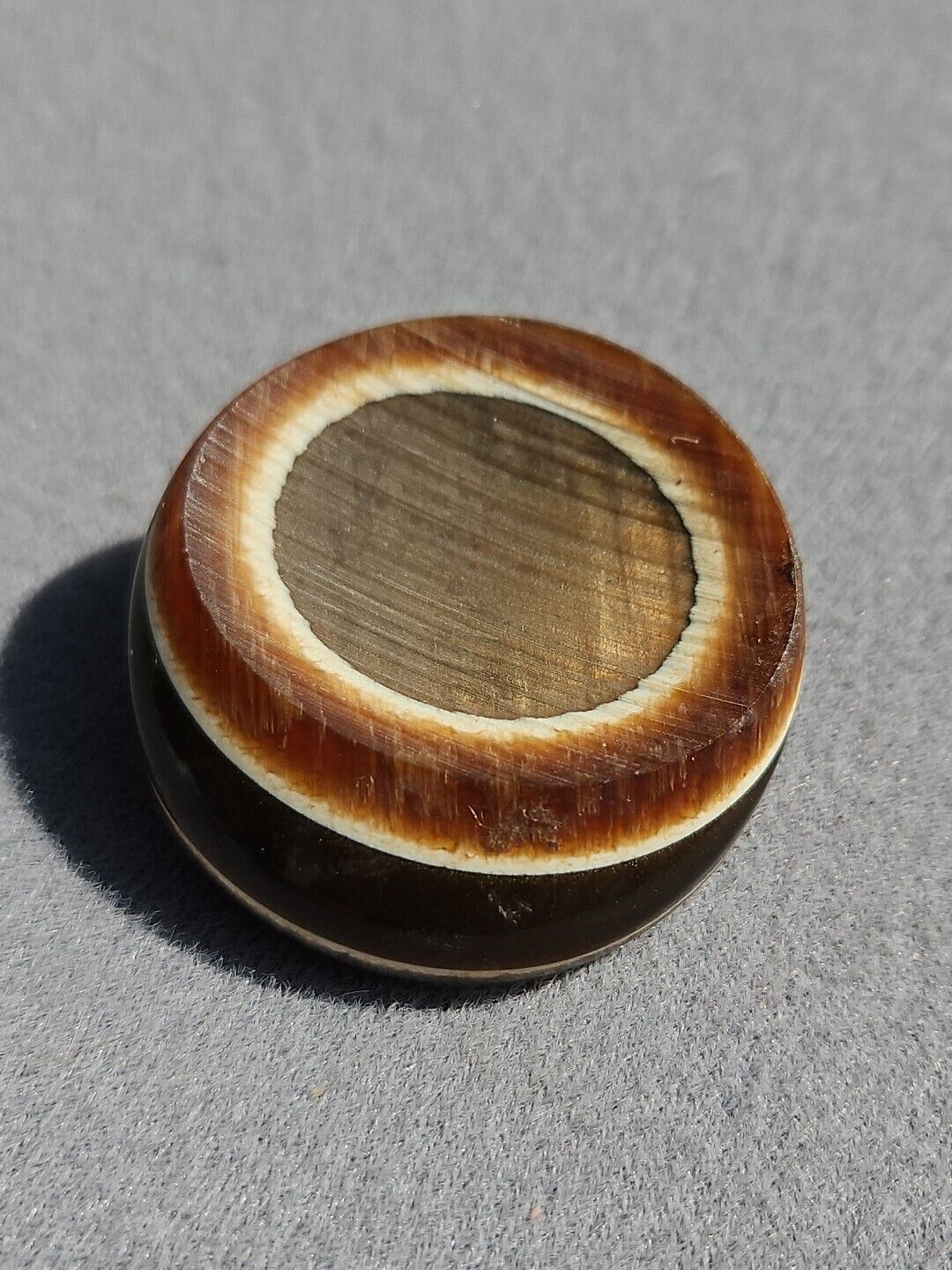 Vintage Chunky Celluloid Buttons Stacked Brown Colors