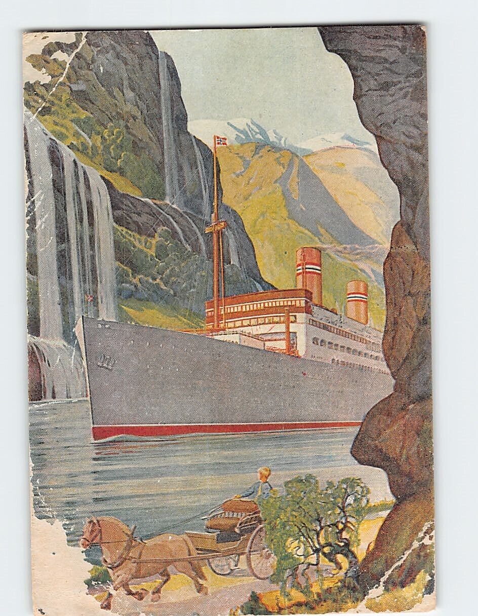 Postcard The Norwegian American line