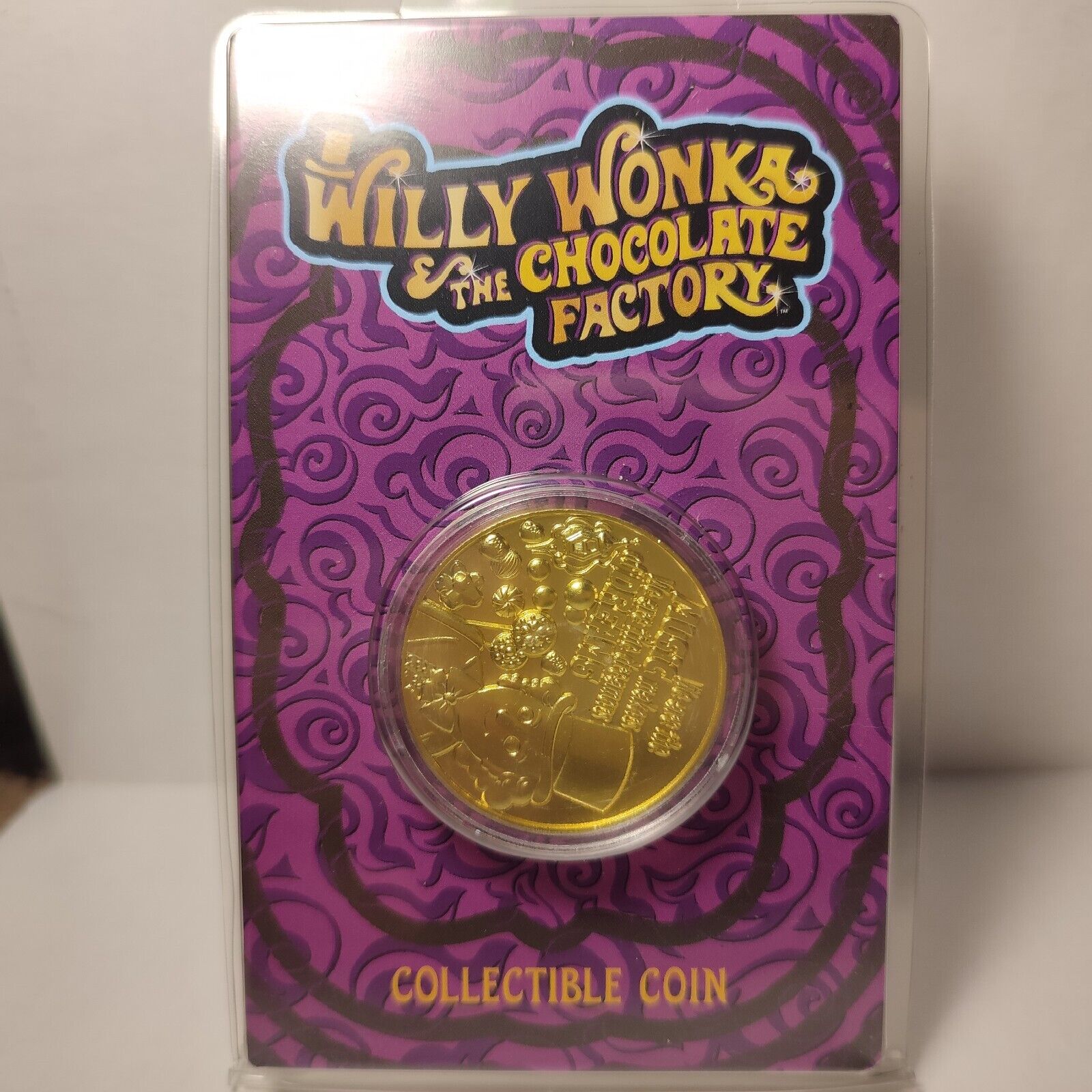 Willy Wonka Chocolate Factory Gold Coin Official Limited Edition Collectible