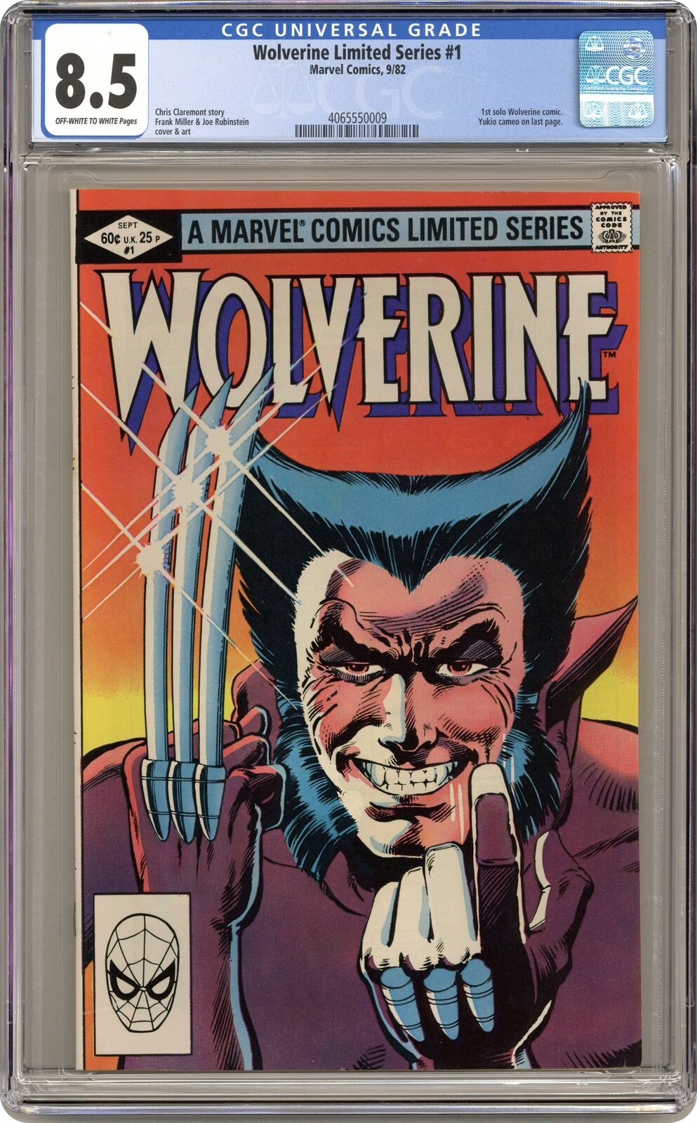 Wolverine 1D CGC 8.5 1982 4065550009