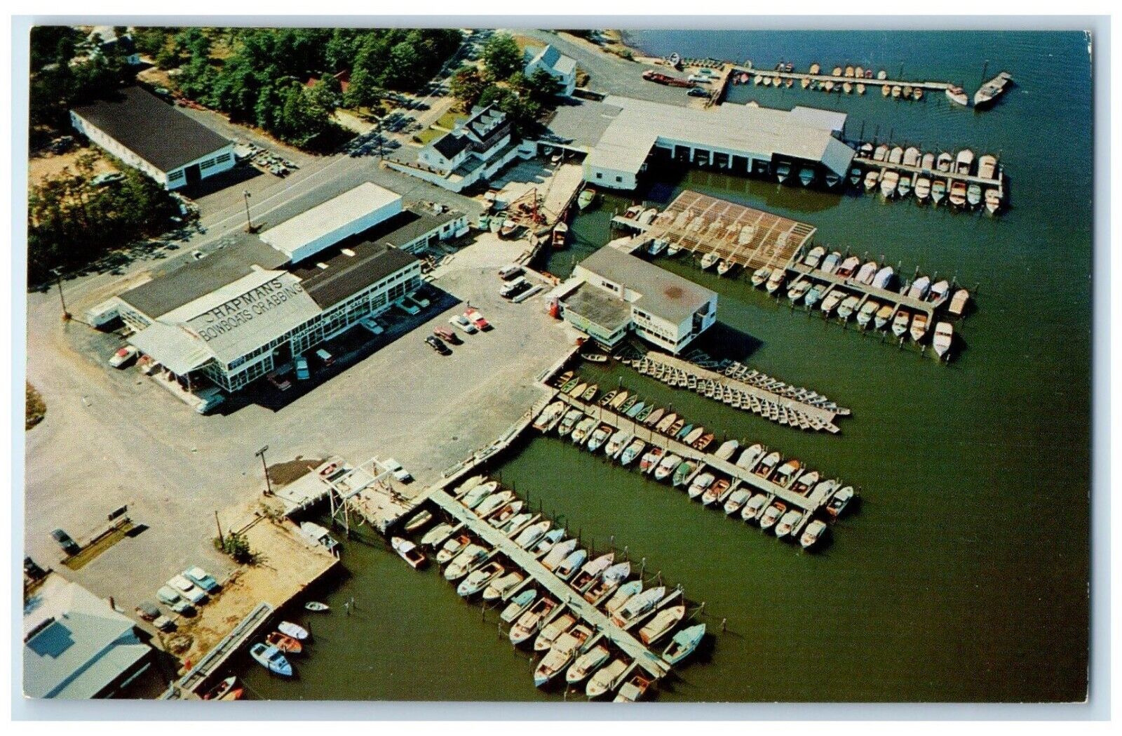 1960 Chapman\'s Boat Sales Asbury Park Riviera Beach Waretown New Jersey Postcard