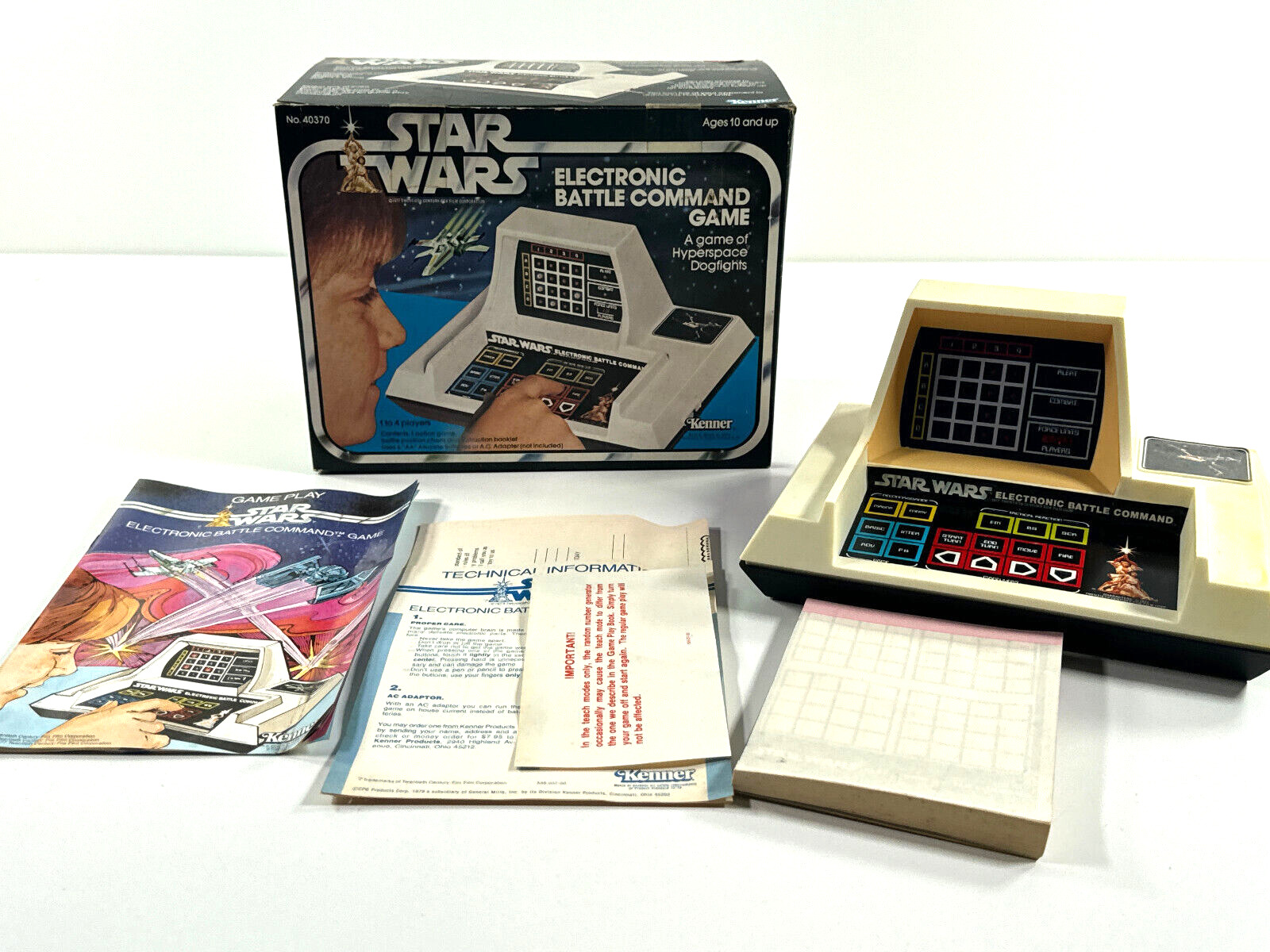 vtg 1977 Star Wars Electronic Battle Command Game COMPLETE w/ Box ins NO WORKING