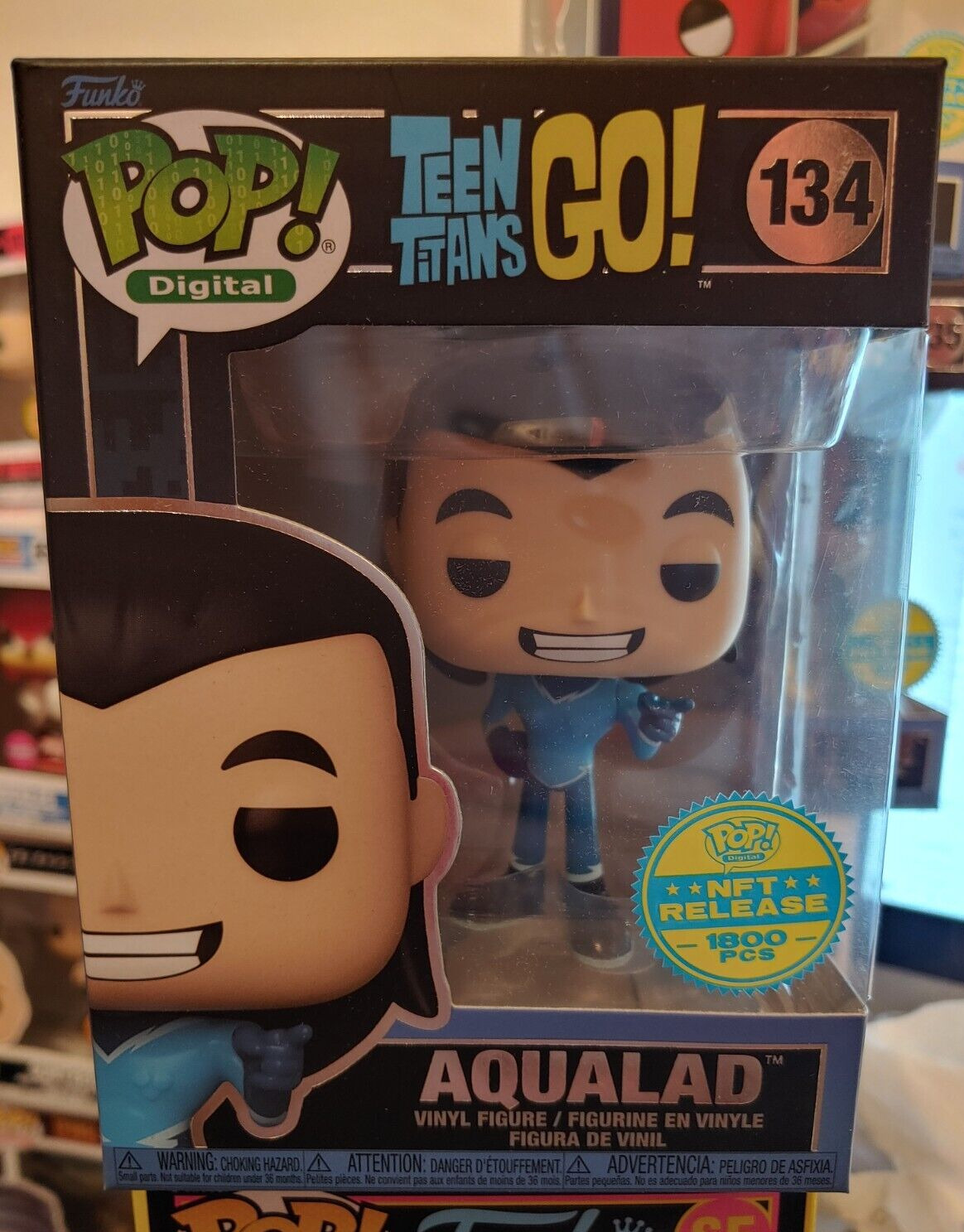 Funko Pop Aqualad #134 Legendary Droppp Exclusive Teen Titans Go LE 1,800 Pcs