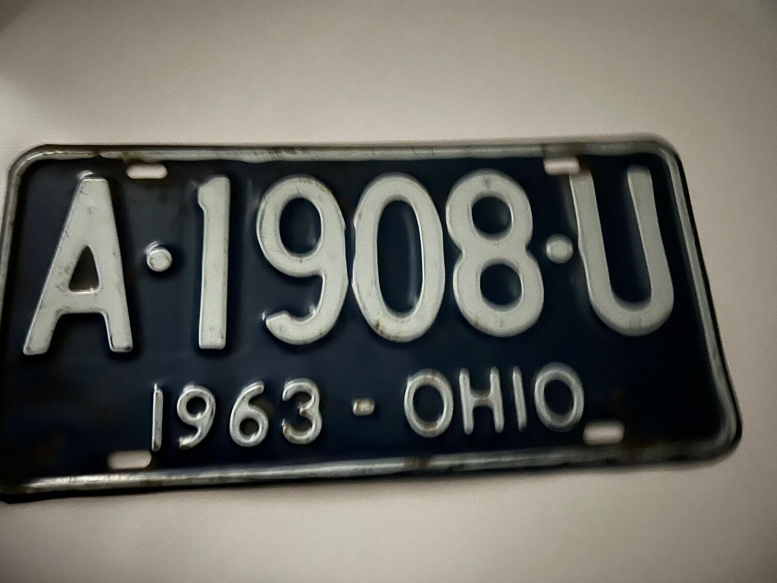 1963 Ohio License Plate