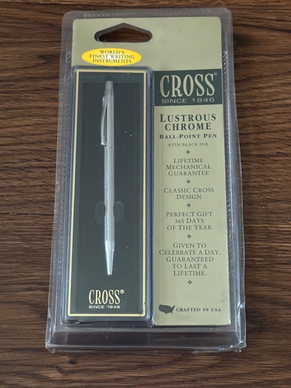 Deadstock Vintage 1994 Cross 3502CS Chrome Silver Ballpoint Pen NOS SEALED