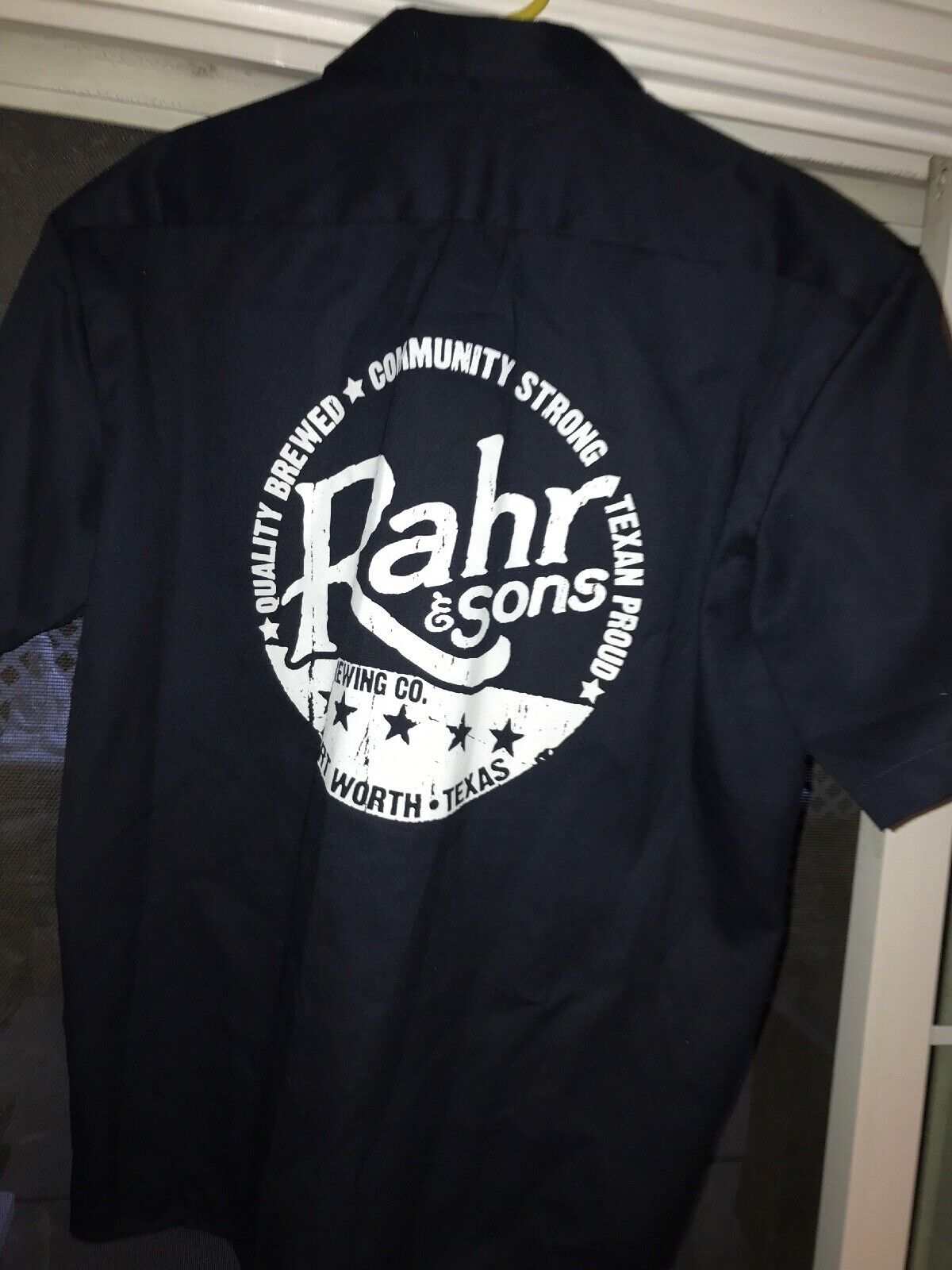Rahr & Sons Brewing Co Dickies Employee Mechanic Pit Crew Shirt Fort Worth TX L