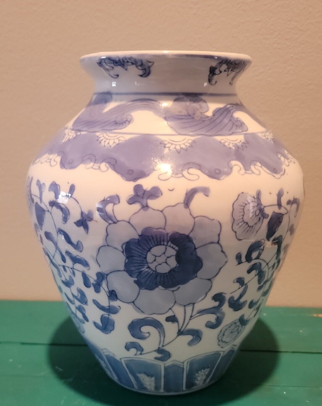 Blue And White Asian Vase