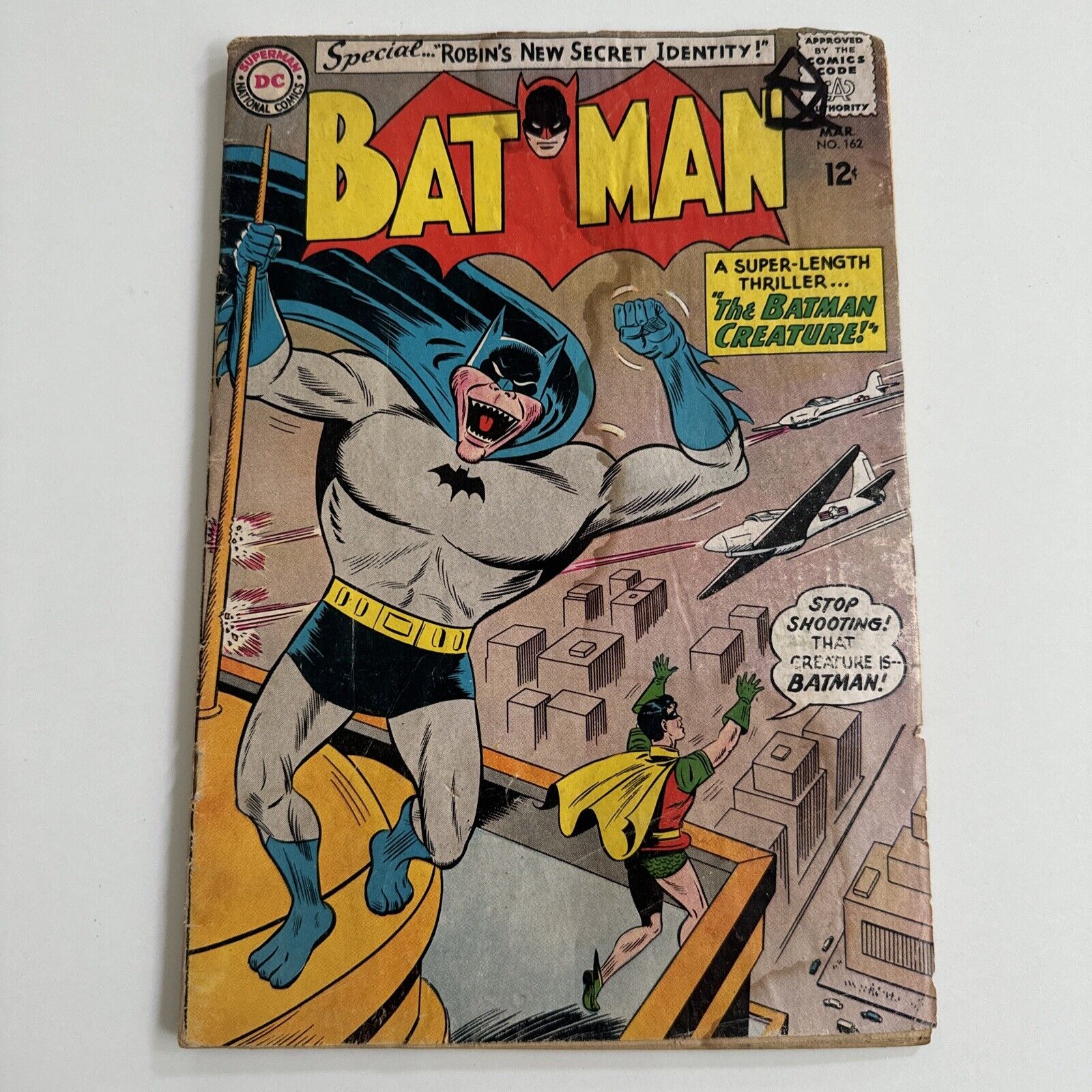 Batman # 162 | DC Comics 1964 | Low Grade Water Damage GD | COMBINE SHIPPING 