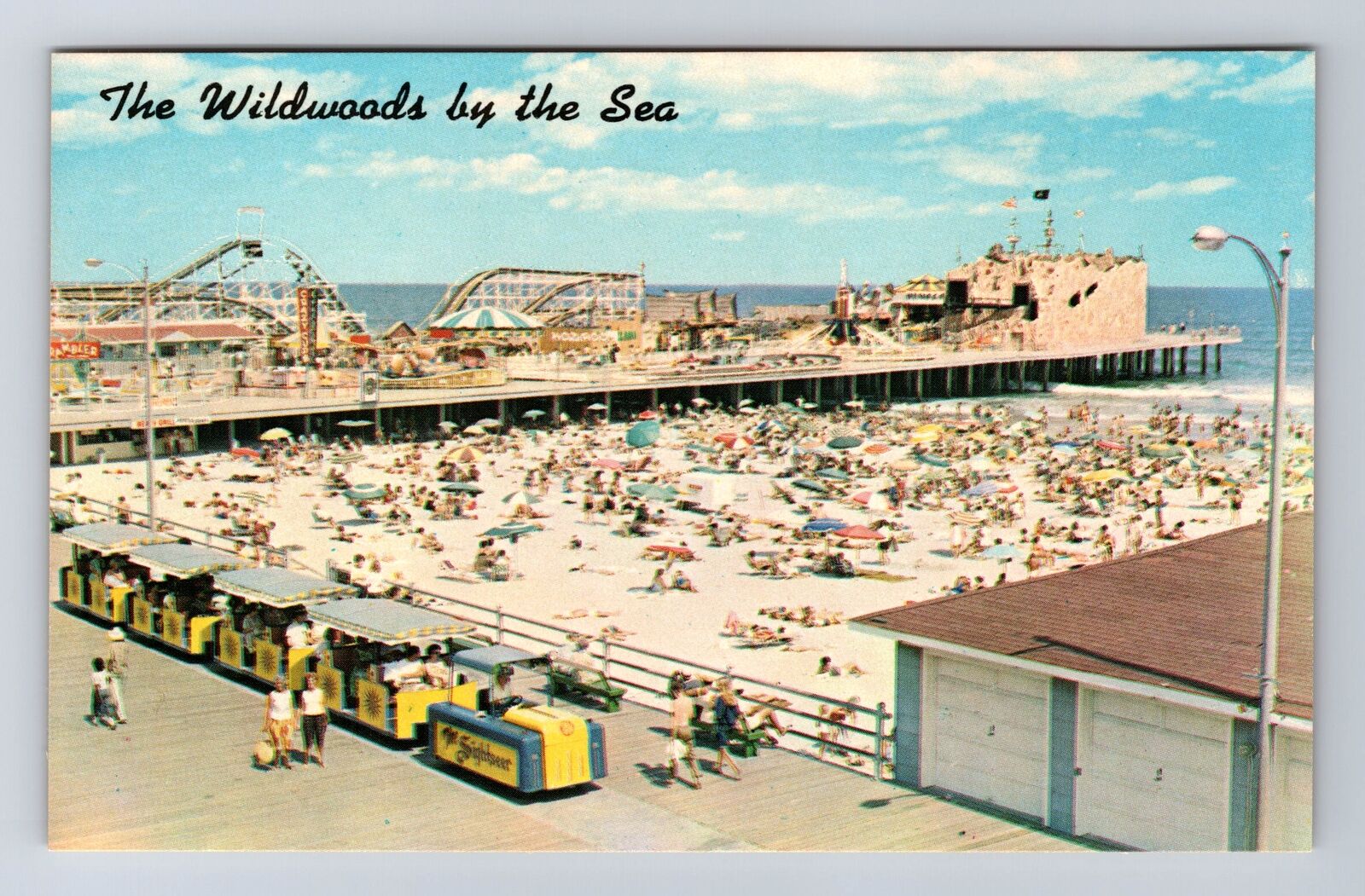 Wildwood By The Sea NJ-New Jersey, Hunt\'s Pier, Antique, Vintage Postcard