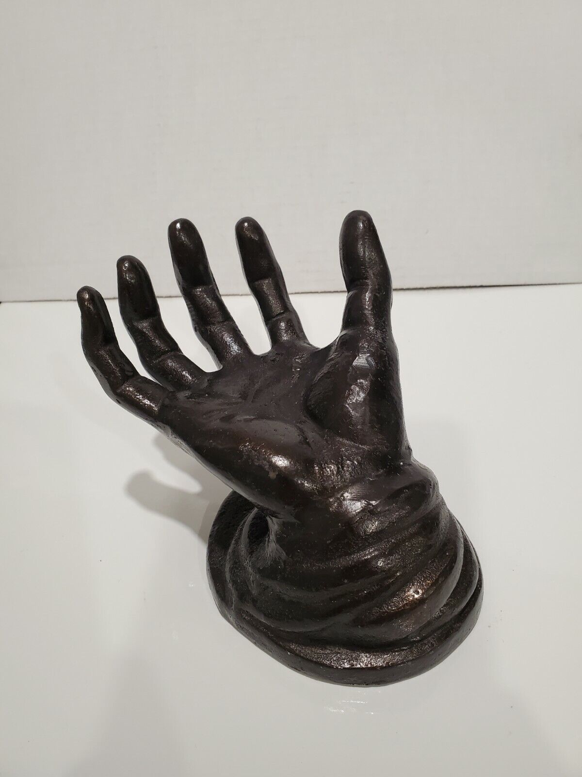 Antique/Vintage Cast Iron Life Size Hand Sculpture -- Over 8 lb