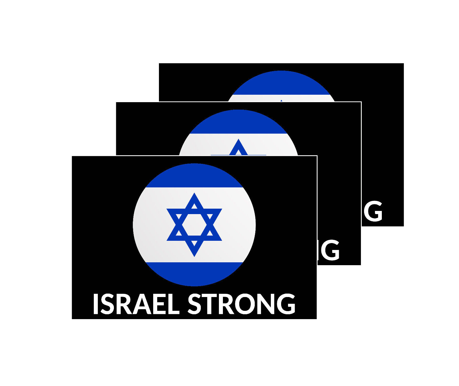 3x stickers Israel Strong 5''x3'' SUPPORT ISRAEL Bumper Decal window Car US Made