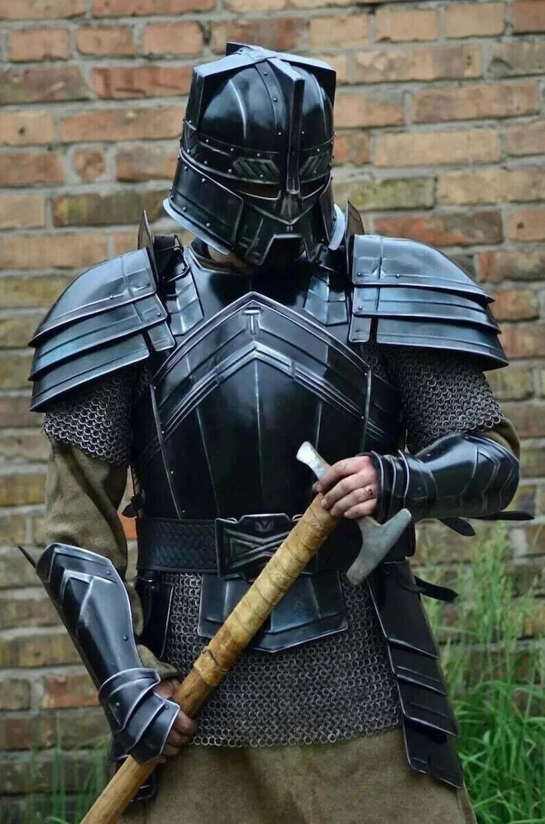 Medieval Warrior Steel Dwarf Moria Full Suit Of Armor Cuirass Battle Warrior