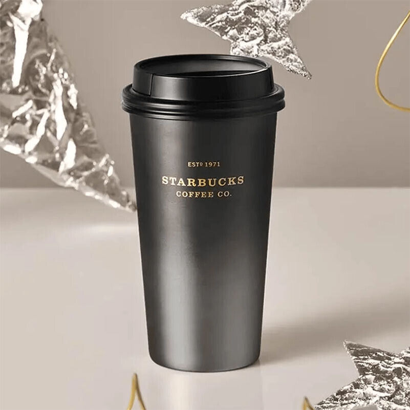Starbucks China 2023 Coffee Treasure Series 14oz Gradual Silver Black SS Tumbler