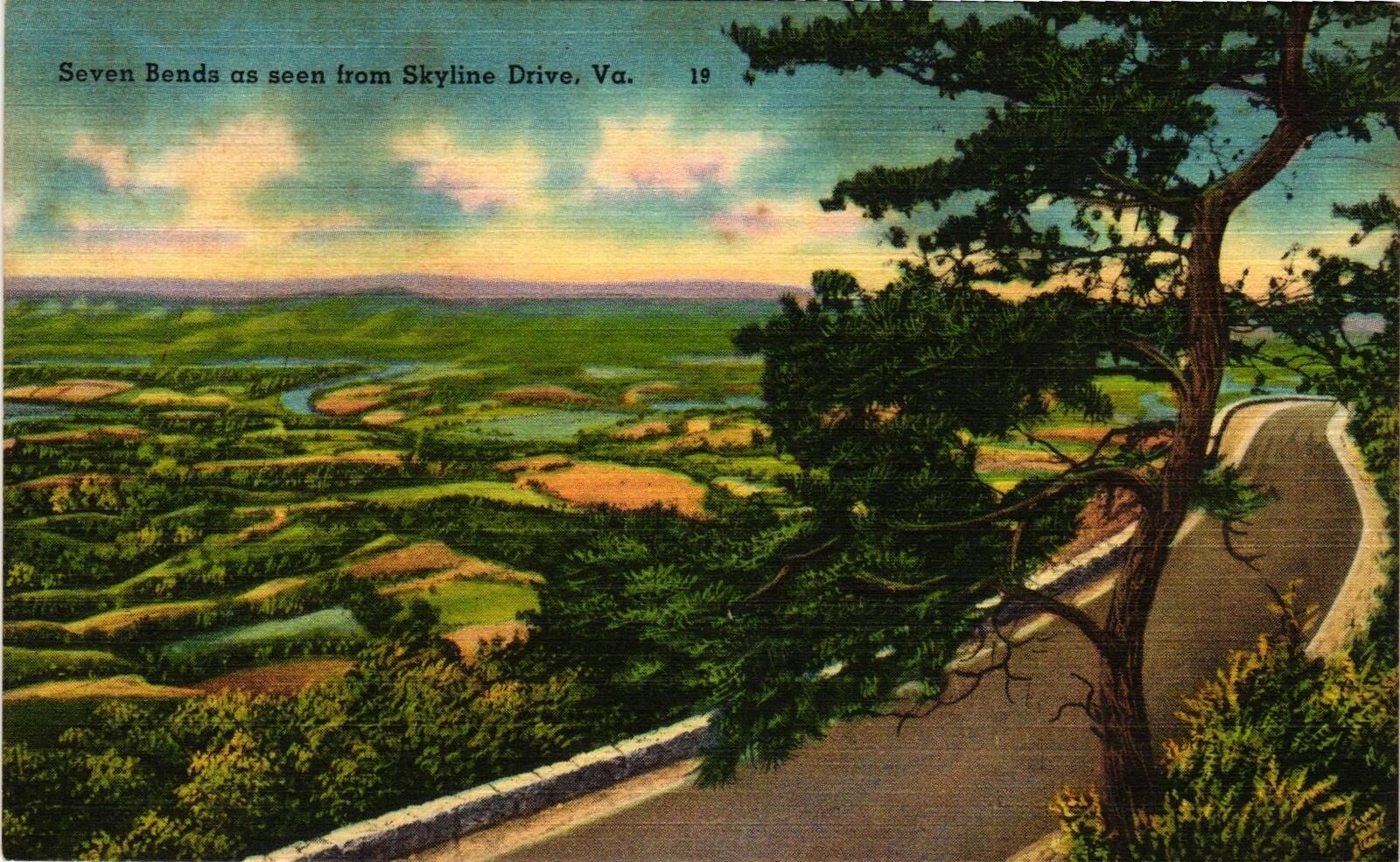 Vintage Postcard- Seven Bends, VA UnPost 1930s