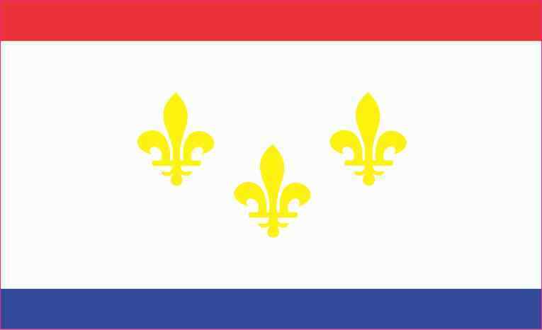 5×3 New Orleans Flag Sticker Vehicle Bumper Stickers Vinyl Louisiana State Decal